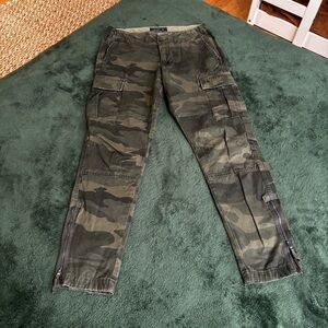 Vtg Abercrombie & Fitch‎ Cargo Camo Pants Mens 29x32 (30 w) Rustin Athletic 80’s